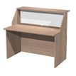 Banque d'accueil module haut MUSA - L120 cm - Noyer/blanc