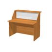 Banque d'accueil module haut MUSA - L120 cm - Aulne/alu