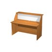 Banque d'accueil module haut MUSA - L140 cm - Aulne/alu