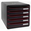 9002493424555-Exacompta BigBox Plus - Module de classement 5 tiroirs - noir/framboise/noir-P_79442643_1-0
