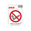 Pickup - Pictogramme - Défense de fumer + décret - 100 x 100 mm