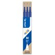 Pilot Frixion Ball - 3 Recharges pour rollers effaçables - 0,7 mm - bleu
