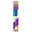 Pilot Frixion Ball - 3 Recharges pour rollers effaçables - 0,7 mm - violet