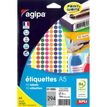 Apli Agipa - Etui A5 - 2058 Pastilles adhésives - couleurs assorties multi-usages - diamètre 8 mm - réf 11995
