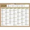 Bouchut Natura - Calendrier bancaire 7 mois par face - 21 x 26,5 cm - beige