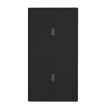 Armoire haute à rideaux EASY OFFICE - 110 x 204 x 41,5 cm - Corps et rideaux noir - Poignée anthracite