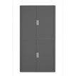 3660141932225-Armoire haute à rideaux EASY OFFICE - 110 x 204 x 41,5 cm - Corps et rideaux anthracite - Poignée gri--0