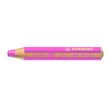 STABILO Woody 3 in 1 - Crayon de couleur pointe large - rose