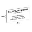 3459590648302-Plaque personnalisée avec votre texte - 200 x 100 mm - blanche - adhésivée prête à poser--1
