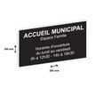 3459590648340-Plaque personnalisée avec votre texte - 200 x 100 mm - noire - adhésivée prête à poser--1
