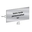 3459590648425-Plaque personnalisée avec votre texte - 200 x 100 mm - argentée - adhésivée prête à poser--0