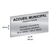 3459590648425-Plaque personnalisée avec votre texte - 200 x 100 mm - argentée - adhésivée prête à poser--1
