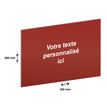Plaque professionnelle en aluminium anodisé - personnalisée avec votre texte - 300 x 200 mm - Epaisseur 1 mm - rouge - adhésivée prête à poser