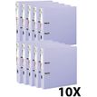 Exacompta Prem'Touch - 10 Classeurs à levier - Dos 80 mm - A4 Maxi - pour 600 feuilles - lilas
