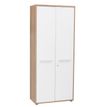 Armoire haute ARPE - L80 x H190 x P41 - 2 portes - Chêne et blanc