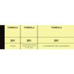 ELVE - Bloc tombola 3 volets de 100 tickets - 50 x 150 mm - numéroté - jaune