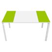 Table de réunion EASYDESK - L220 x P114 x H75 cm - blanc/vert