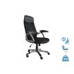 3397703398945-Fauteuil de bureau TARANIS - accoudoirs fixes - appui-tête intégré - noir--0