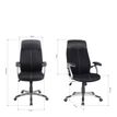 3397703398945-Fauteuil de bureau TARANIS - accoudoirs fixes - appui-tête intégré - noir--8