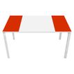 Table de réunion EASYDESK - L220 x P114 x H75 cm - blanc/rouge
