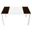 Table de réunion EASYDESK - L150 x P114 x H75 cm - blanc/wengé