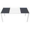 Bureau droit EASYDESK - L180 x P80 cm  - Blanc/anthracite