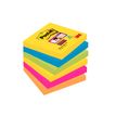 Post-it - 6 Blocs notes de 90 feuilles Super Sticky Rio - couleurs vives assorties - 76 x 76 mm