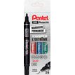 Pentel PEN N50 - Pack de 4 marqueurs permanents - pointe ogive - noir, bleu, rouge et vert