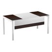 Voile de fond pour bureau EASYDESK L160cm - Blanc/wengé