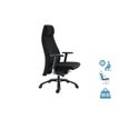 3660916034154-Fauteuil de bureau GOXOA - accoudoirs réglables - appui-tête intégré - tissu noir--0