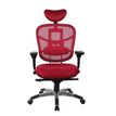 3760185025034-Fauteuil de bureau TECKNET - accoudoirs réglables - appuie-tête réglable - Rouge bordeaux--1