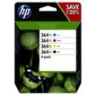 HP 364XL - Pack de 4 - noir et 3 couleurs - cartouche d'encre originale (N9J74AE)