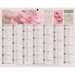 Bouchut Fleurs - Calendrier bancaire 7 mois par face - 21 x 26,5 cm