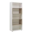 3483600714954-Bibliothèque ARPE - L80 x H190 x P35 - Chêne et blanc--0