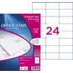 Office Star - 2400 Étiquettes multi-usages blanches - 70 x 37 mm - réf OS43474