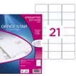 Office Star - 2100 Étiquettes multi-usages blanches - 63,5 x 38,1 mm - réf OS43435