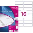 Office Star - 1600 Étiquettes multi-usages blanches - 99,1 x 33,9 mm - réf OS43436