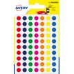 Avery - 420 Pastilles adhésives - couleurs assorties - diamètre 8 mm