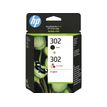 HP 302 - Pack de 2 - noir et 3 couleurs - cartouche d'encre originale (X4D37AE)