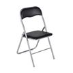 3760185028912-Chaise pliante JUNY - assise et dossier recouverts de PVC - noir--0
