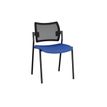 Chaise FRESH - dossier resille noir et assise bleue