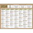 Bouchut Natura - Calendrier bancaire 7 mois par face - 13,3 x 17,5 cm - beige