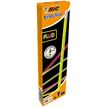BIC Evolution FLUO - Pack de 12 crayons à papier - couleurs assorties