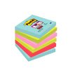 Post-it - 6 Blocs notes de 90 feuilles Super Sticky Miami - couleurs assorties - 76 x 76 mm
