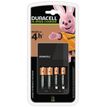 DURACELL CEF14 - Chargeur pour piles rechargeables AA/AAA - 2 piles AA 1300 mAh et 2 piles AAA 750 mAh inclues