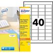 Avery - 600 Mini Étiquettes multi-usages blanches - 45,7 x 25,4 mm - Impression laser - réf L7654-15