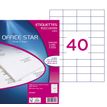 Office Star - 4000 Étiquettes multi-usages blanches - 48,5 x 25,4 mm - réf OS43657