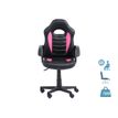 3760185029414-Fauteuil gamer ANZIO - accoudoirs fixes - noir et rose--0