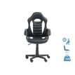 Fauteuil gamer ANZIO - accoudoirs fixes - noir et blanc