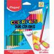 Maped Color'Peps Duo - 24 Crayons de couleur 2-en-1